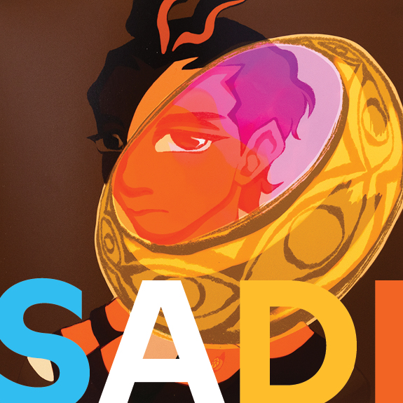 SADI; colorful painted portrait